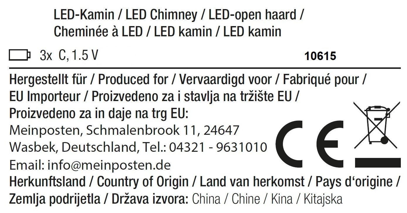 Dekokamin LED Kamin Feuer Elektrokamin 30x20 cm