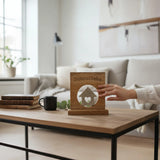 Dekoschild mit Haus Herz Mangoholz Metall Aufsteller Schild Wohnaccessoire Holz - Holzschild