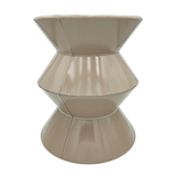 Couchtisch Beistelltisch beige 37x30 Retro Metalltisch rund kleiner Tisch Pflanztisch