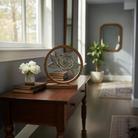 Dekobild Holzbild kaufen auf Kommode Eingangsbereich