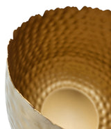 Blumentopf Übertopf Vase gold Metall Hammerschlag 18x18 cm Pflanztopf Deko