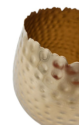 Blumentopf Übertopf Vase gold Metall Hammerschlag 18x18 cm Pflanztopf Deko
