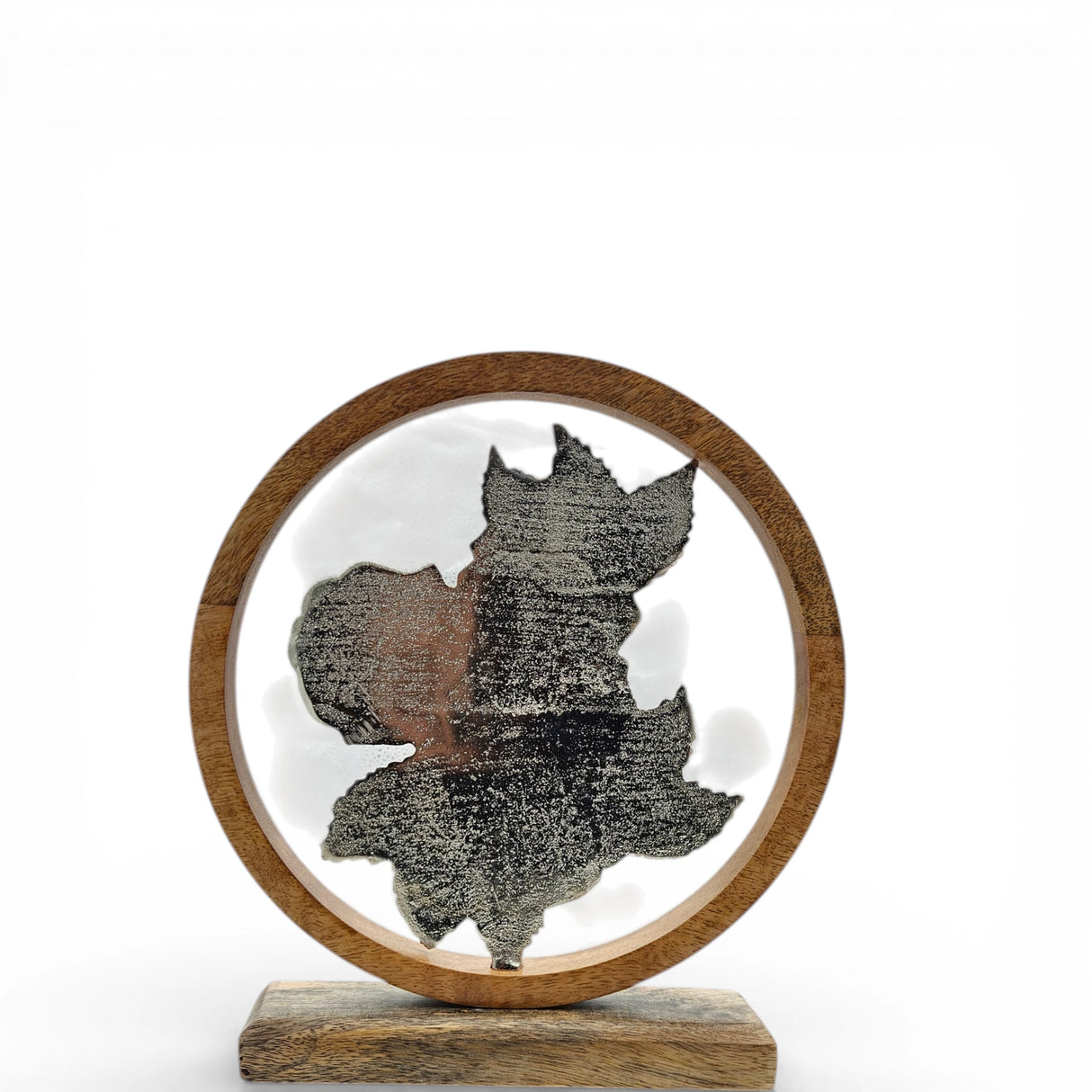 Dekoschild mit Blumen Deko Schild Aufsteller Holzschild Metall Rosen Geschenk Mangoholz