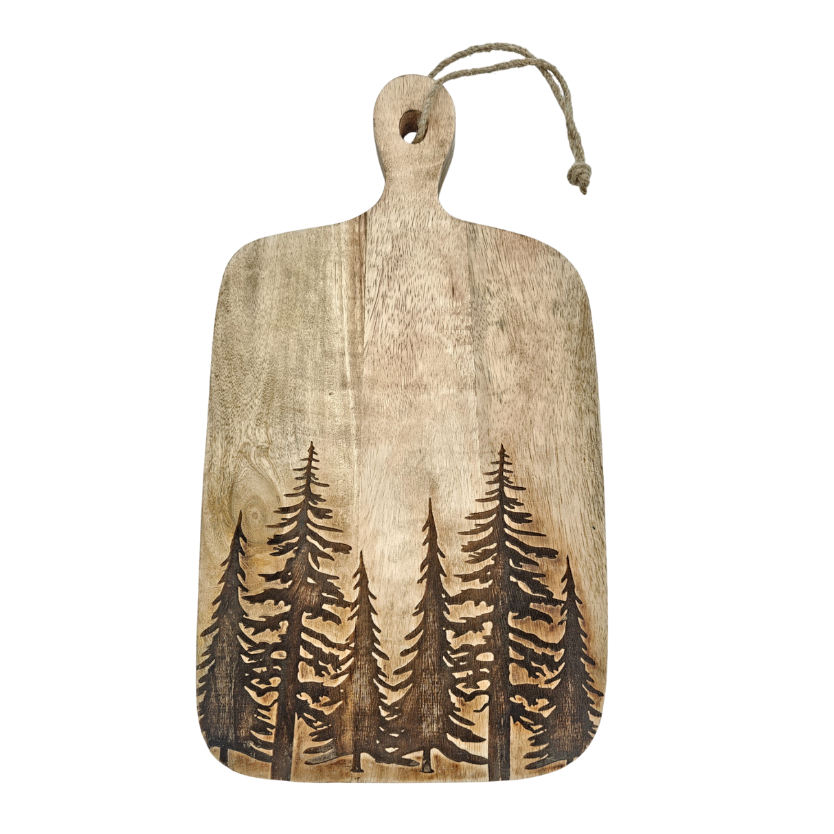 Dekobrett Mangoholz Serviertablett Tablett Wald Baum Kerzentablett 38x21 cm Mangotablett