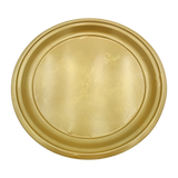 Metallteller Dekoteller rund Gold 36 cm Kerzenteller Kerzentablett Adventsteller B-Ware