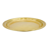 Metallteller Dekoteller rund Gold 36 cm Kerzenteller Kerzentablett Adventsteller B-Ware