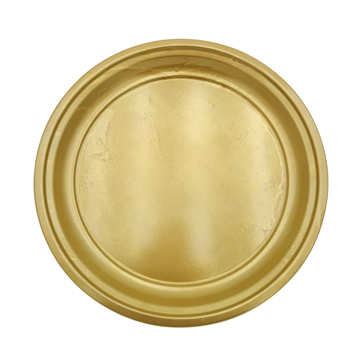 Metallteller Dekoteller rund Gold 36 cm Kerzenteller Kerzentablett Adventsteller B-Ware