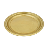 Metallteller Dekoteller rund Gold 30 cm Kerzenteller Kerzentablett Adventsteller Weihnachten