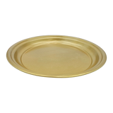 Metallteller Dekoteller rund Gold 30 cm Kerzenteller Kerzentablett Adventsteller Weihnachten