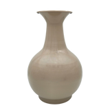 Vase Blumenvase XXL Dekovase Metallvase Beige Braun 38x25 Retro Blumengefäß