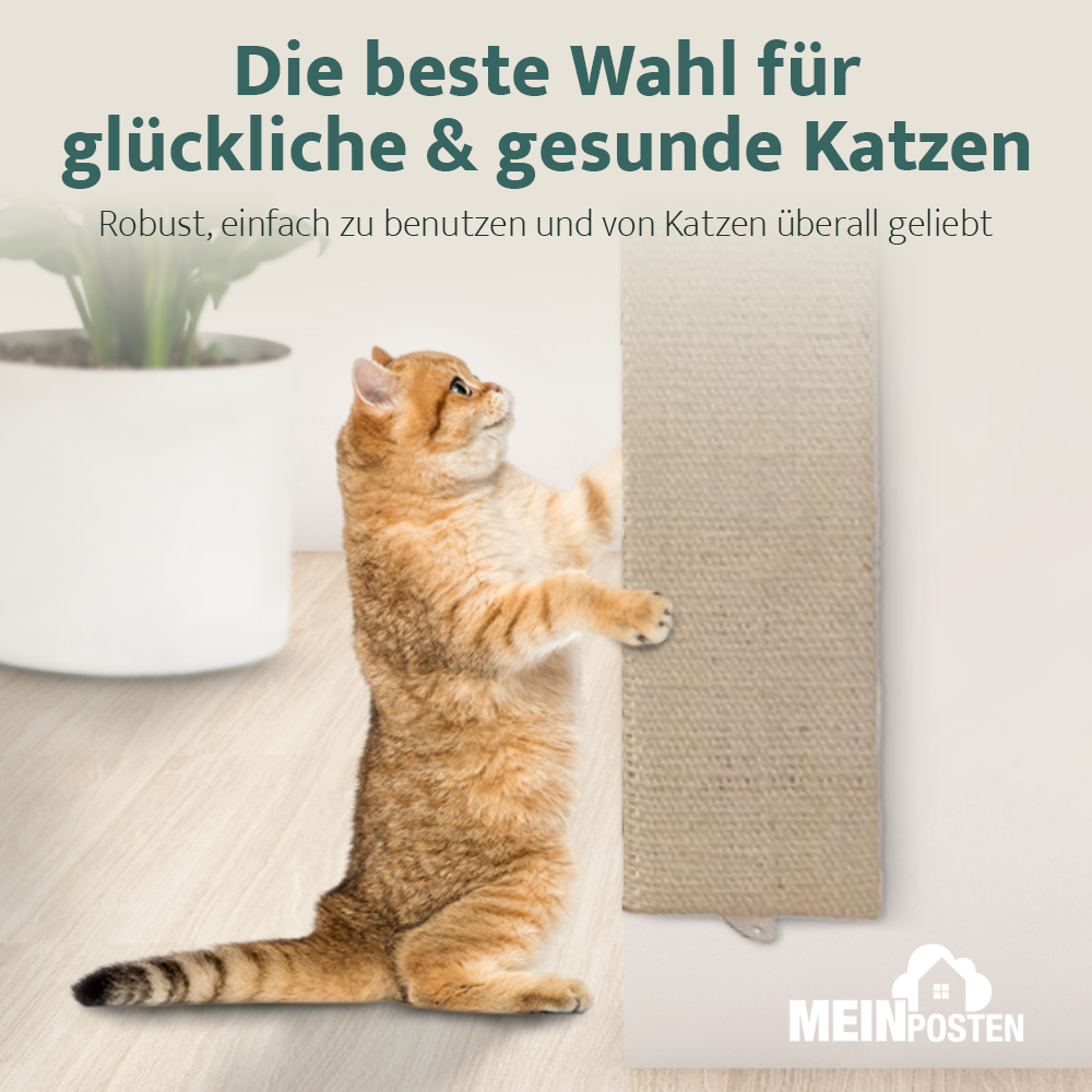 Kratzbrett Katzenkratzbrett 80x28 cm Eckkratzbrett Kratzbaum Katzen Katze Sisal