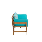 Garden bench Borkum acacia including cushion multifunctional bench wooden bench