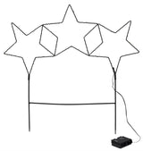 Gartenstecker Stern LED Weihnachtsbeleuchtung Batterie Timer warmweiß 60x60 cm