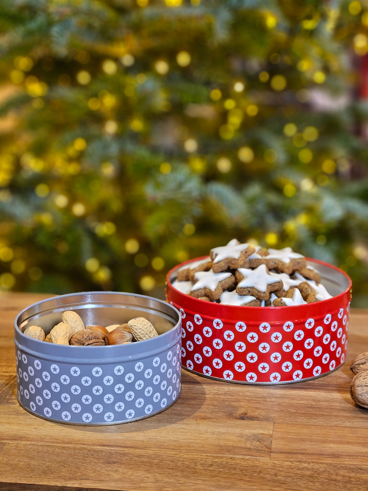 Gebäckdose 3er Set Stern Weihnachten Plätzchendose Metall Keksdose Stern