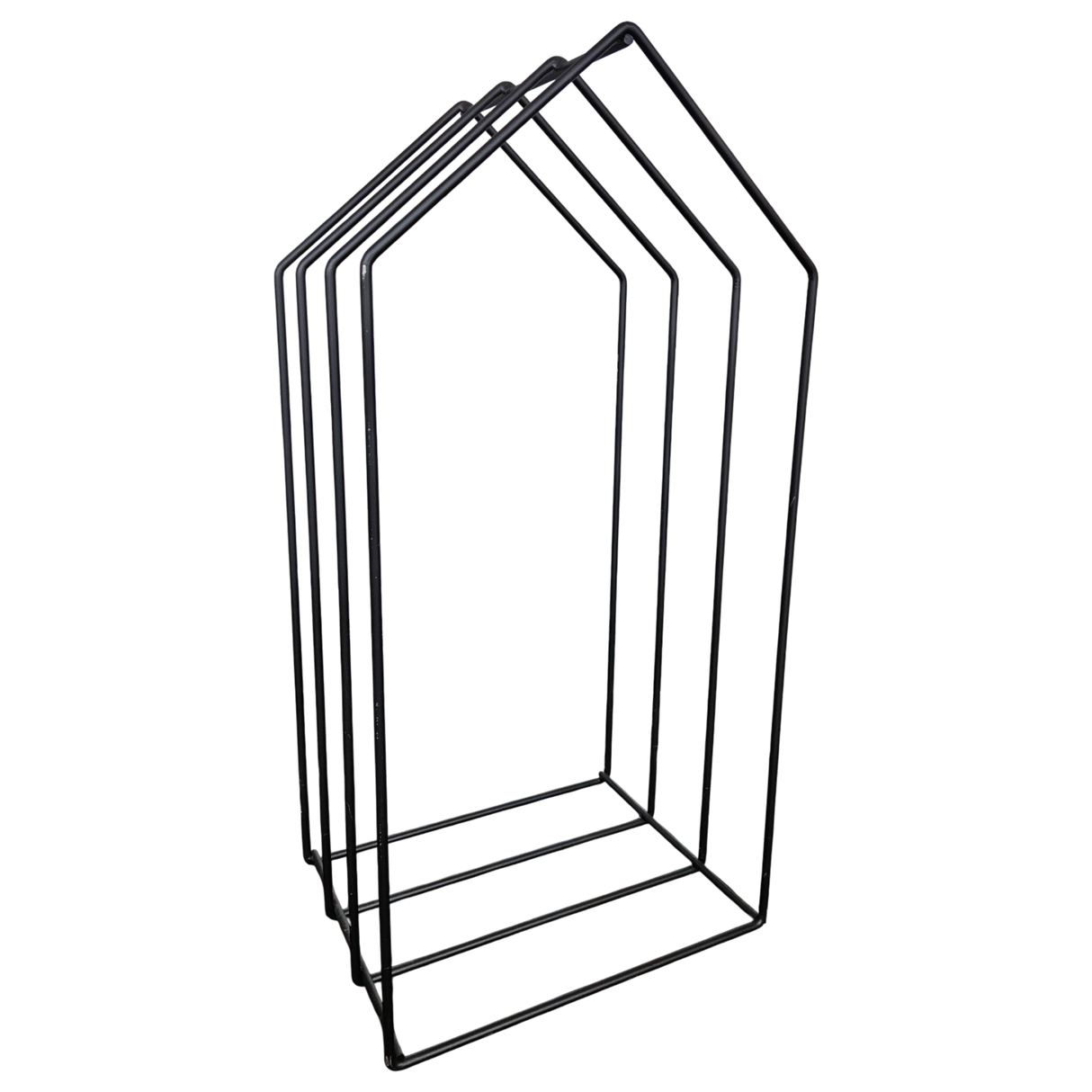 Kaminholzregal Kaminregal Holzregal schwarz Haus Massiv Metall schwarz 79x39x30 - Kaminholzregal