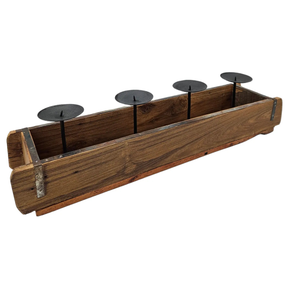 Kerzentablett Kerzenständer Kerzenhalter Holz Advent Deko Landhaus Tablett 57 cm - Kerzenhalter