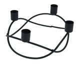Kerzenständer schwarz Metall Kerzenleuchter Kerzenhalter Adventskranz Ø 21 cm