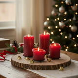 Kerzenhalter schwarz 4 Stück Stumpenkerzen Teller Kerzenteller Weihnachten 8,5 cm