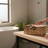 Holzkiste mit Deckel Kiste Schatzkiste Schatztruhe braun mit Deckel