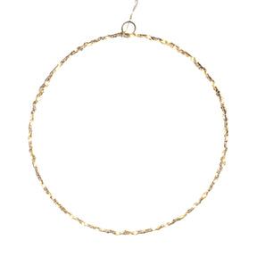 LED Beleuchtung Weihnachten Batterie Lichterkranz Kranz Timer 120 LED 30cm warmweiß - Lichterkette LED