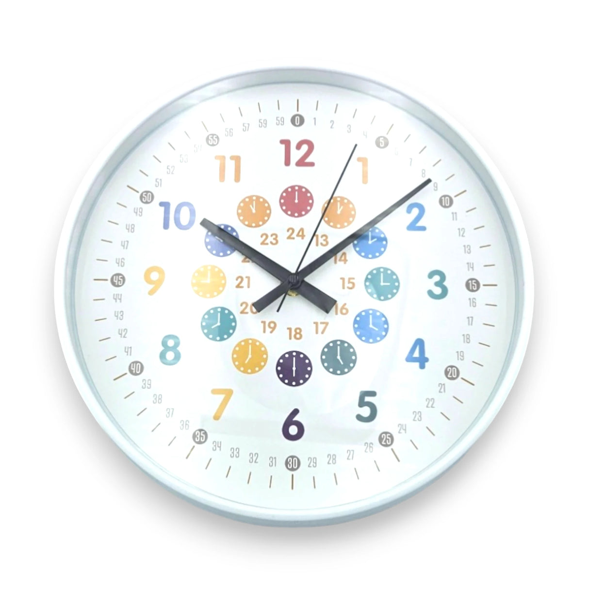 Lernuhr Kinderuhr Wanduhr bunt analoge Montessori Wanduhr Kinderzimmer Mädchen Jungen