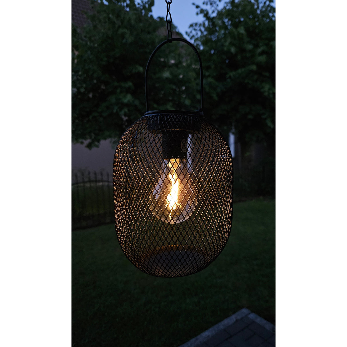 Solarleuchte Metall Gartenleuchte Gartenbeleuchtung warm weiß schwarz Lampe