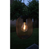 Solarleuchte Metall Gartenleuchte Gartenbeleuchtung warm weiß schwarz Lampe