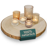 Dekobrett Baumscheibe Holz Holzbrett Brett Tablett Tischdeko Holzscheibe 38-44