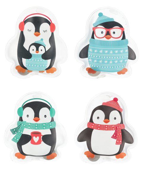 4 Handwärmer Taschenwärmer Pinguin Taschenheizung Wärmekissen Wärmer 4er SET