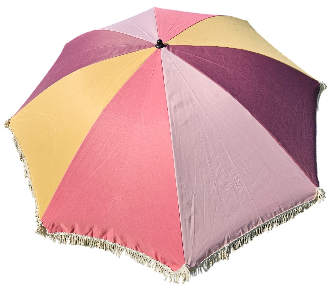 Sonnenschirm Strandschirm Schirm UV Schutz Fransen ROSA GELB knickbar Ø 170 cm