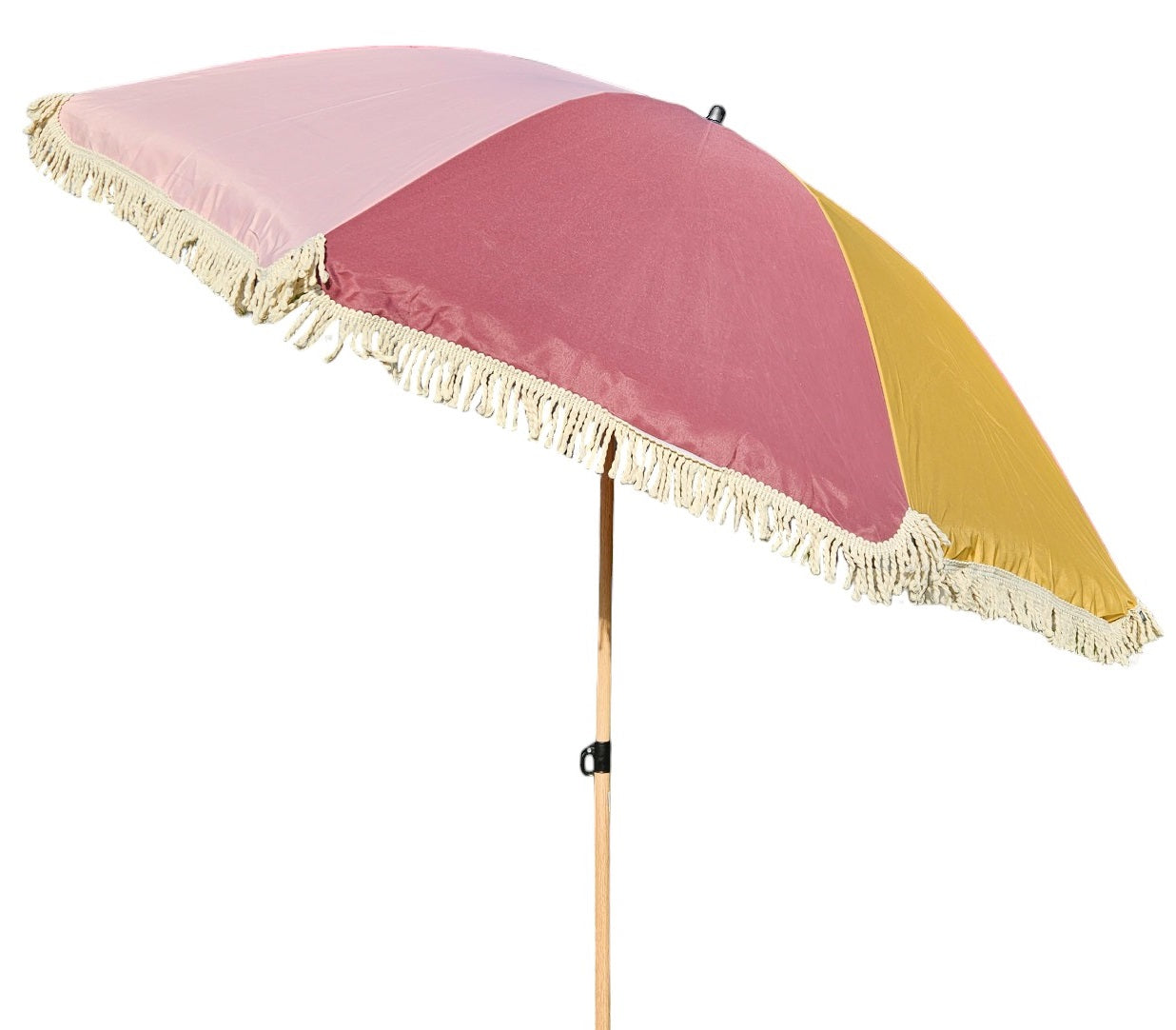 Sonnenschirm Strandschirm Schirm UV Schutz Fransen ROSA GELB knickbar Ø 170 cm