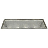 Tray decoration metal 44x13 cm silver candle tray decorative tray decorative bowl rectangular