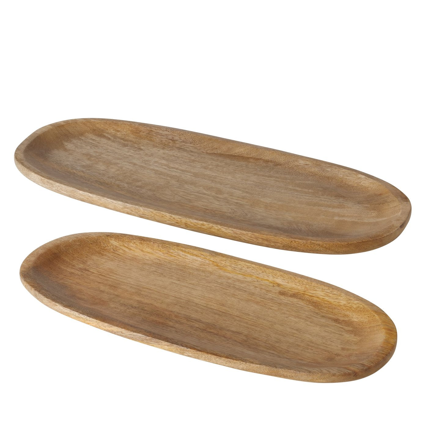 Serviertablett Holz groß Mangoschale Dekoteller Tablett Mangoholz Schale Deko