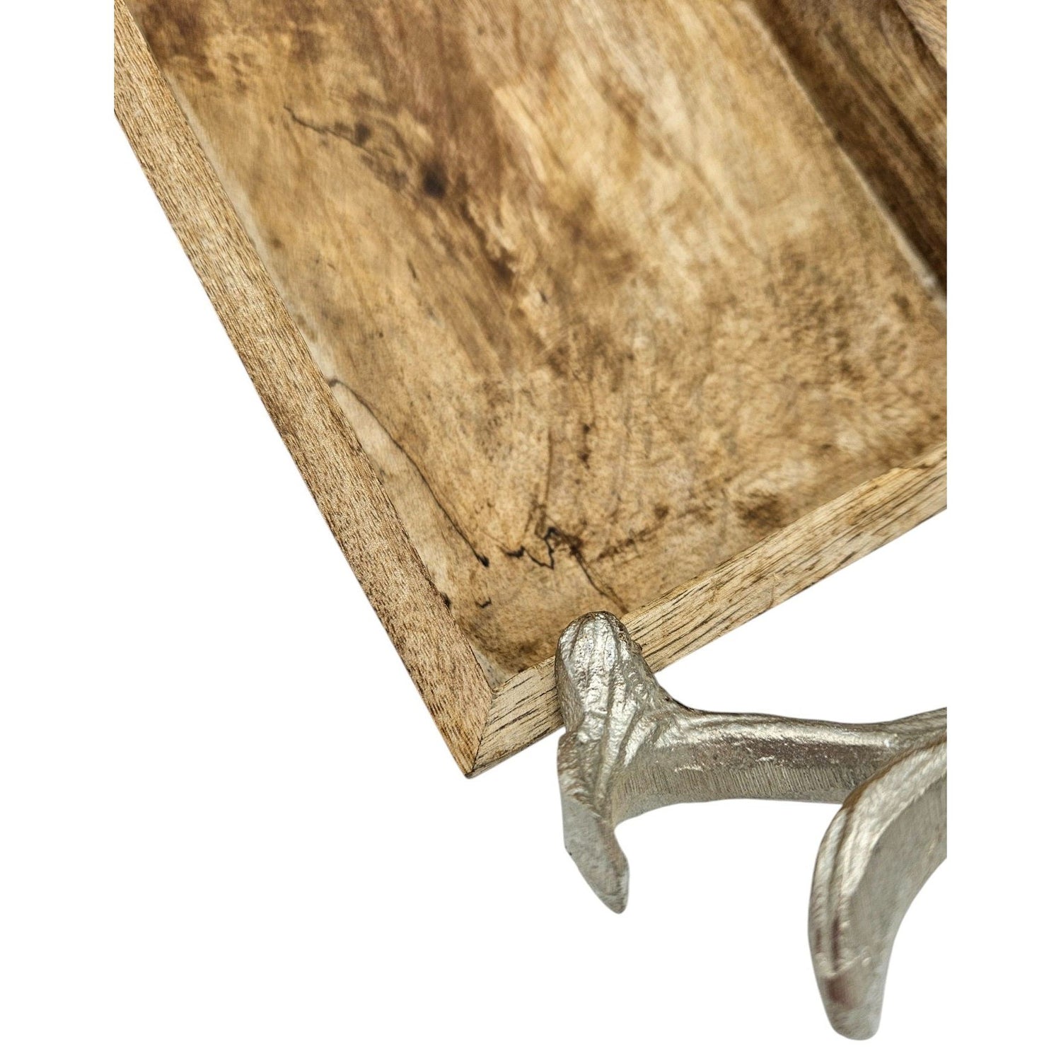 Tablett Mangoholz langes Tablett Kerzentablett Serviertablett 68 cm Holz