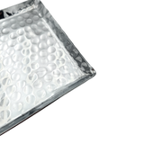 Dekotablett Hammerschlag BWare silber