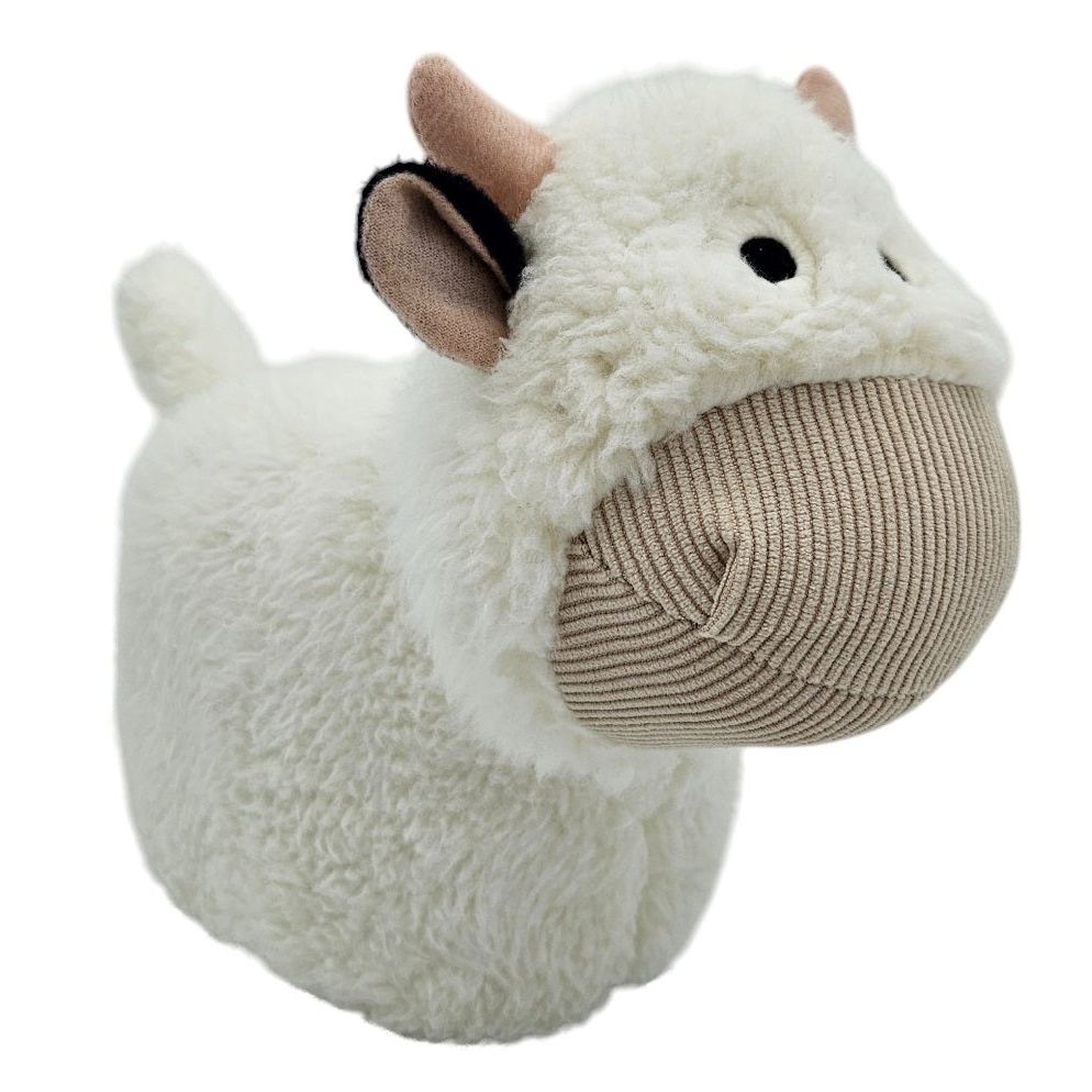 Türstopper Türsack Schaf Kuh Hund Türpuffer für Boden Stoff und Sand weiß beige