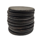 Teakholz Untersetzer rund 10 cm 8er Set – für Getränke & Raclette Rustikale Tischdeko