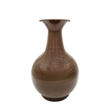 Vase Blumenvase XXL Dekovase Metallvase Beige Braun 38x25 Retro Blumengefäß