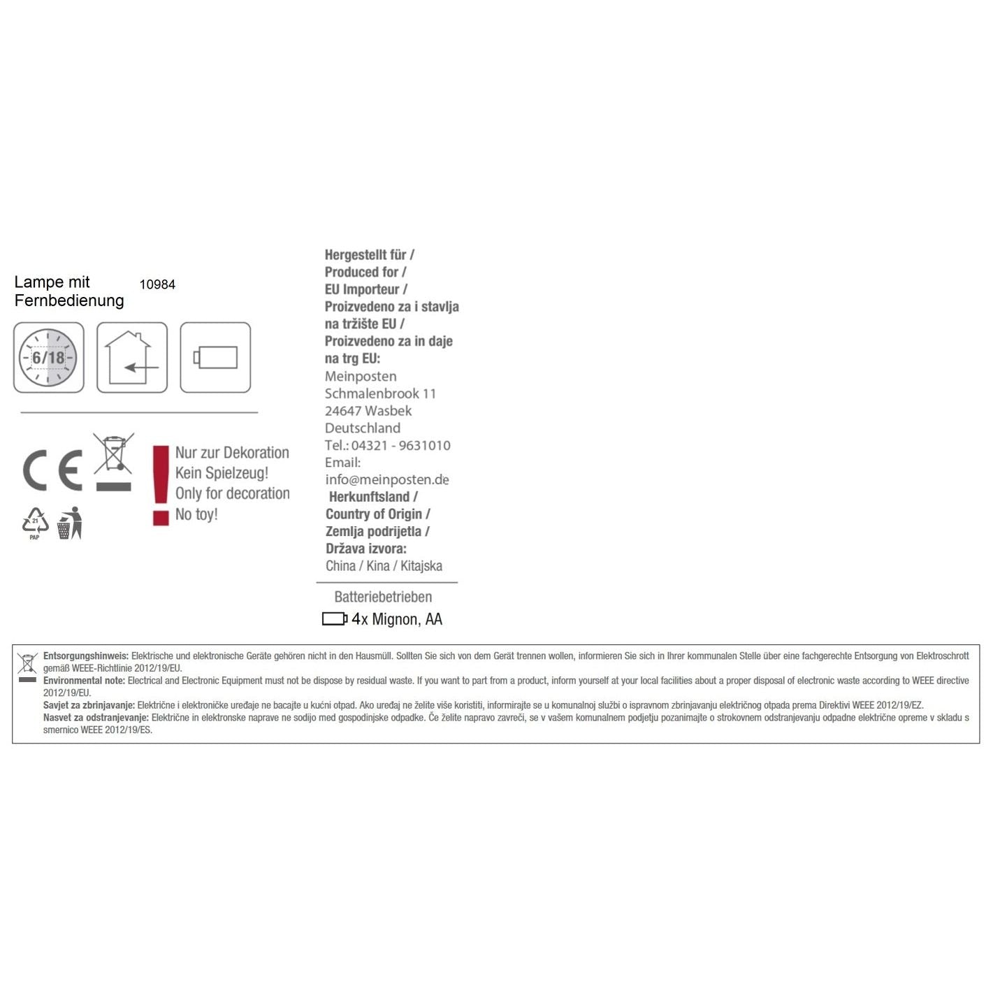 Hängelampe LED Braun Seil Macrame Hängeleuchte Timer Fernbedienung  Ø15cm Lampe