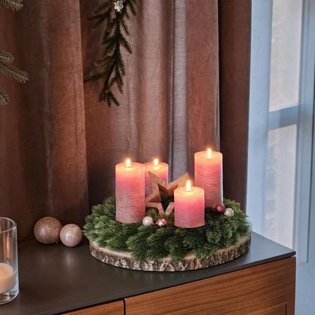Adventskranz Tannenkranz Weihnachtskranz künstlicher Deko-Kranz grün Kranz Ø35cm - Adventskranz