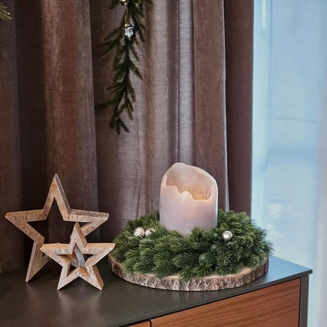Adventskranz Tannenkranz Weihnachtskranz künstlicher Deko-Kranz grün Kranz Ø35cm - Adventskranz