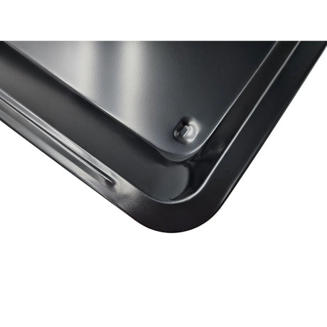 Backblech ausziehbar antihaftbeschichtet Carbonstahl Metall 33x33- 52 cm Schwarz - Backblech