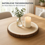 Baumscheibe aus Naturholz – Dekobrett mit Rinde ca. 25–32 cm - Baumscheibe