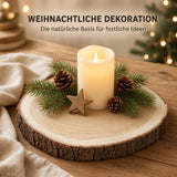 Baumscheibe aus Naturholz – Dekobrett mit Rinde ca. 25–32 cm - Baumscheibe