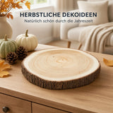 Baumscheibe aus Naturholz – Dekobrett mit Rinde ca. 25–32 cm - Baumscheibe