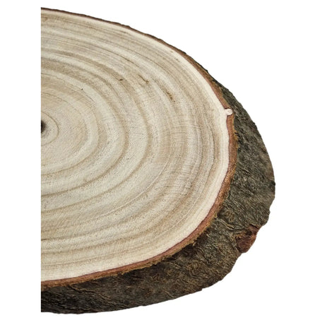 Baumscheibe Brett oval Holz Holzbrett Dekobrett Tablett Holzscheibe Ø 20 - 23 cm - Baumscheibe