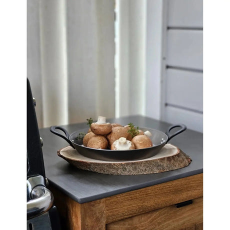 Baumscheibe Brett oval Holz Holzbrett Dekobrett Tablett Holzscheibe Ø 20 - 23 cm - Baumscheibe