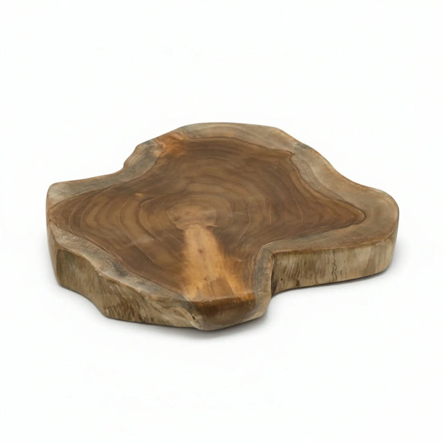 Baumscheibe Teak Scheibe Holzscheibe Untersetzer Holz Massiv 16-20 cm Rustikal Tablett - Baumscheibe