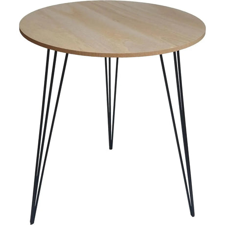 Beistelltisch Couchtisch rund Holz Metall Tisch Nachttisch Holztisch 40cm B-WARE - Beistelltisch