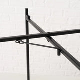 Beistelltisch Dekotisch Tabletttisch rund schwarz Metalltisch 45x40 cm - Beistelltisch